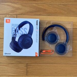 JBL Tune 510BT Bluetooth Headphones - Deep Blue